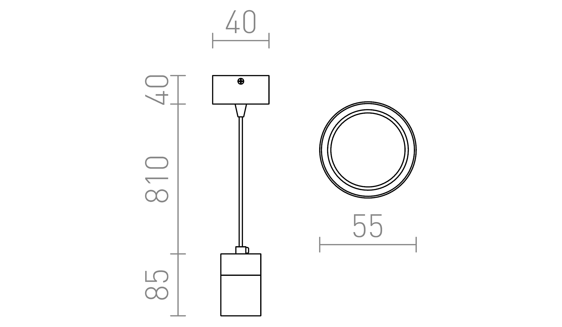 SVEN pendant lamp - Product sketch