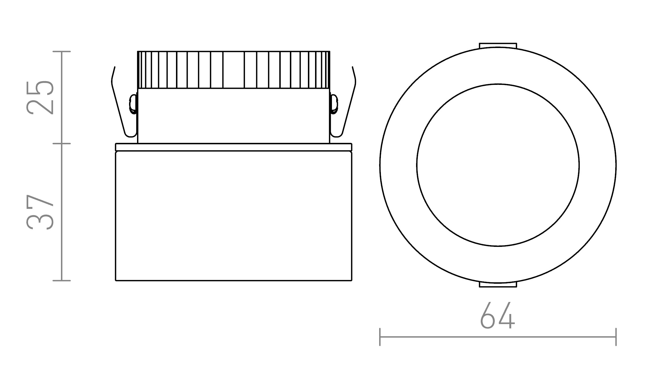 ERGO recessed lamp - Product sketch