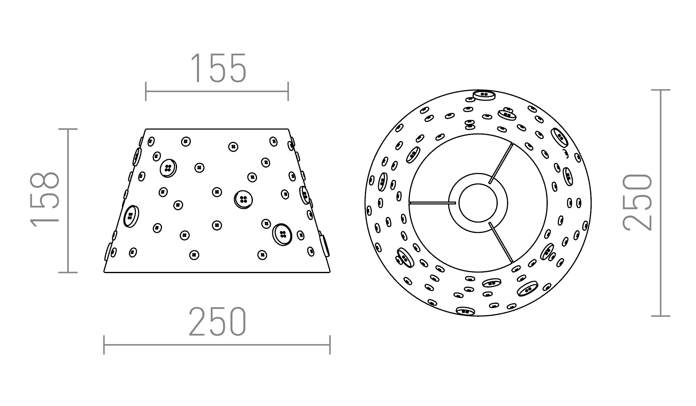 DELISA 25/16 Lampenschirm - Product sketch