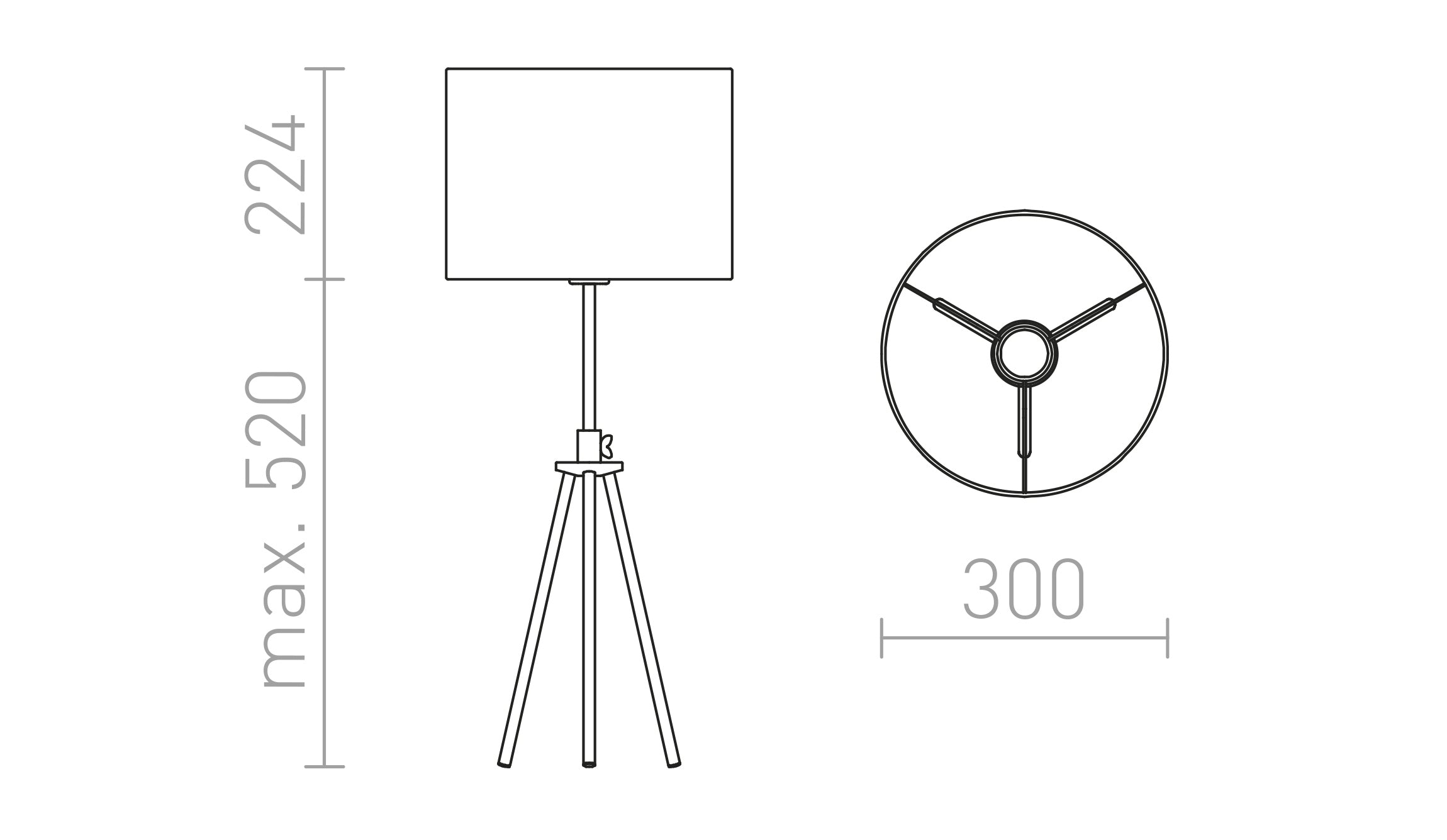 GARDETTE Tischleuchte lampe - Product sketch