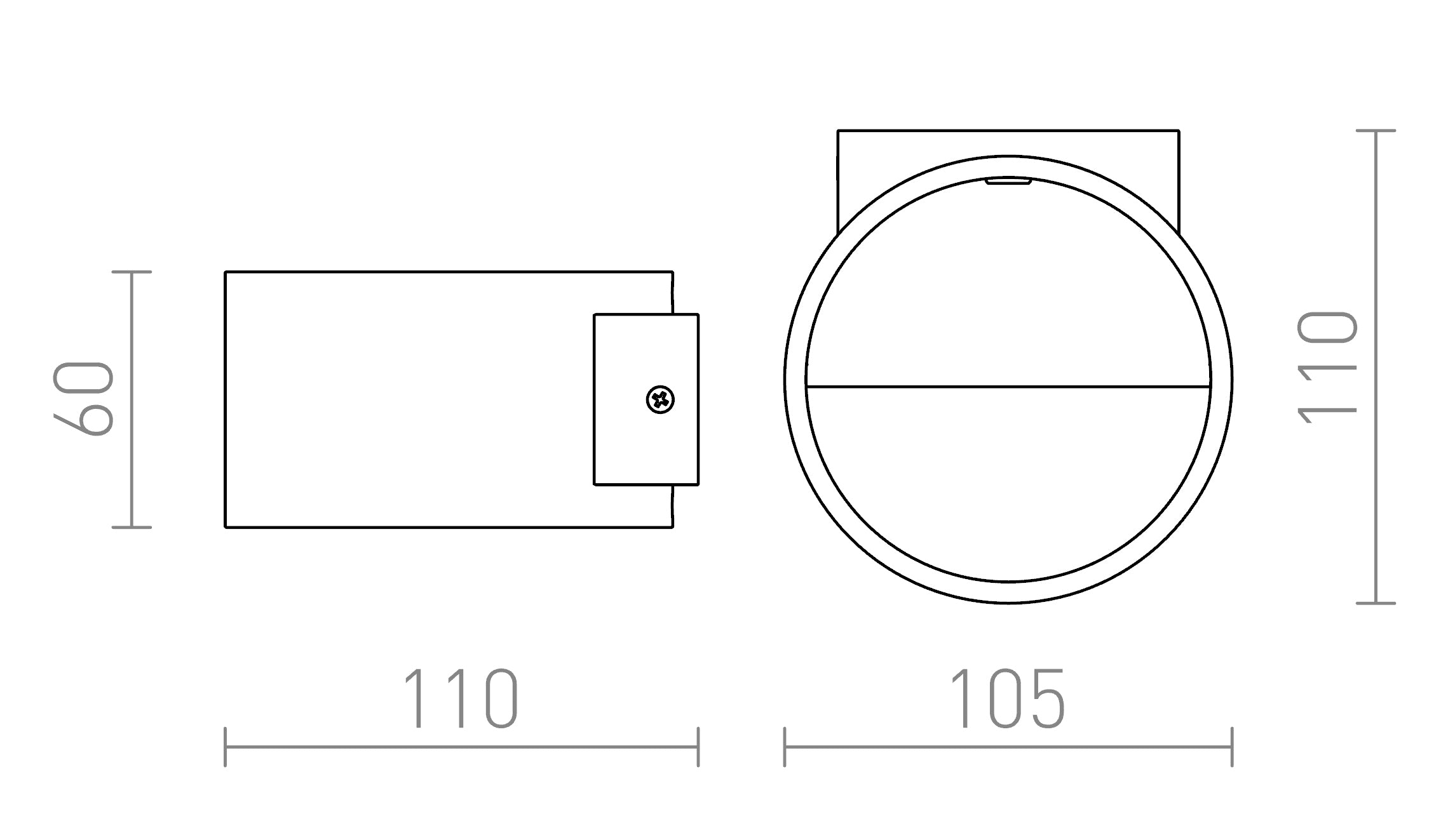 BIARITZ de pared lámpara - Product sketch