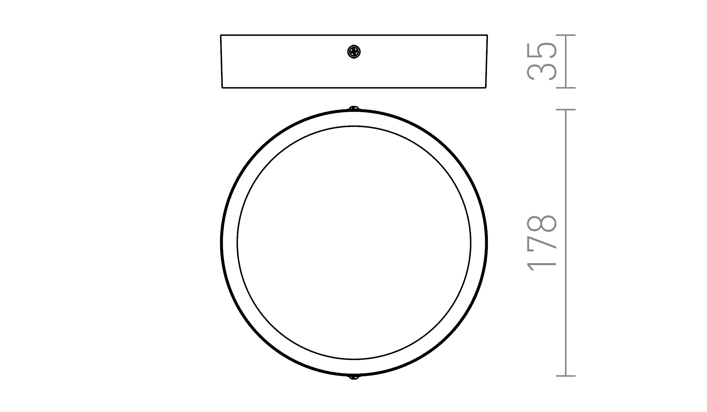 HUE R 17 ceiling lamp - Product sketch