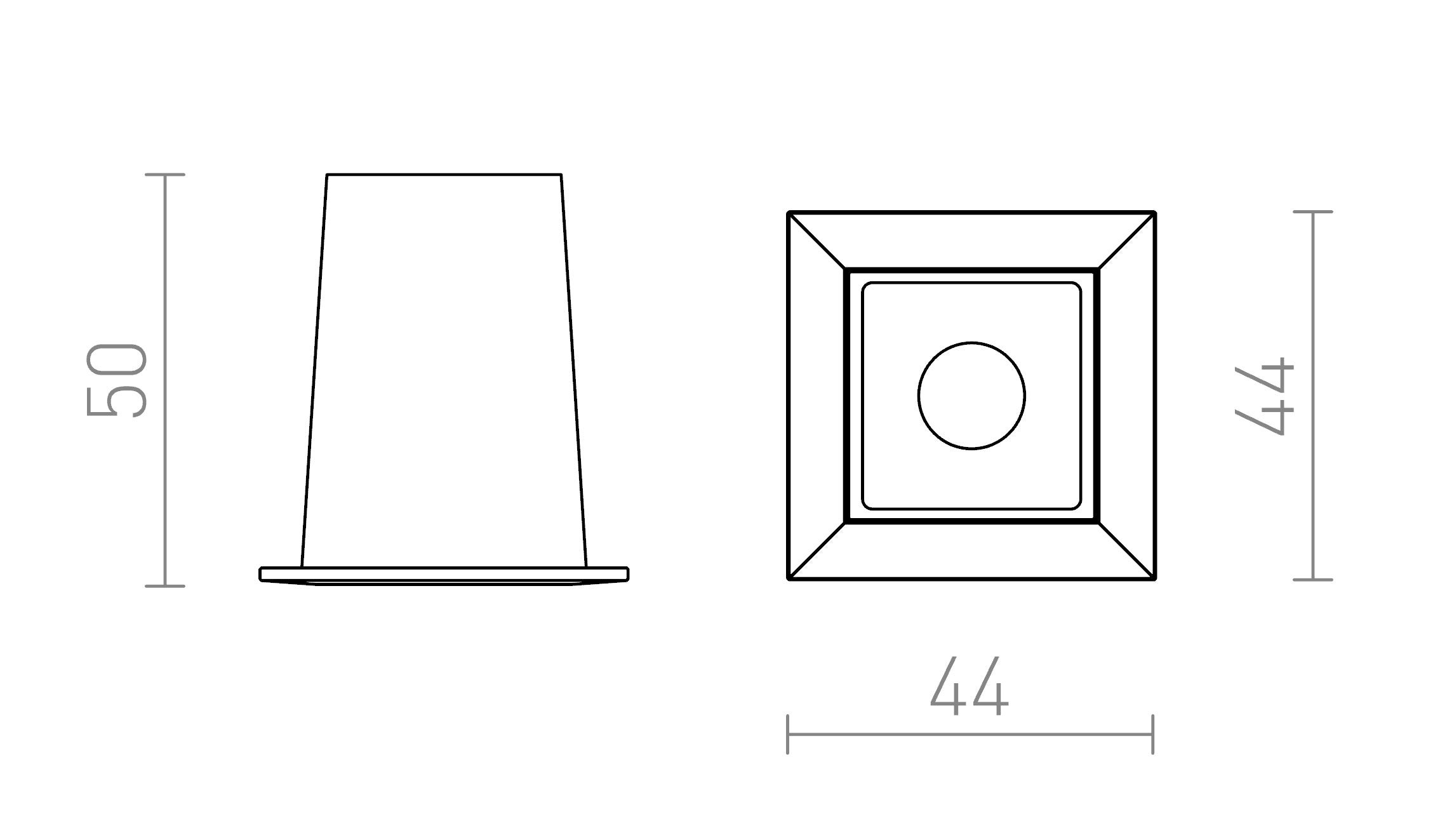 LIZARD I ugradna lampa - Product sketch