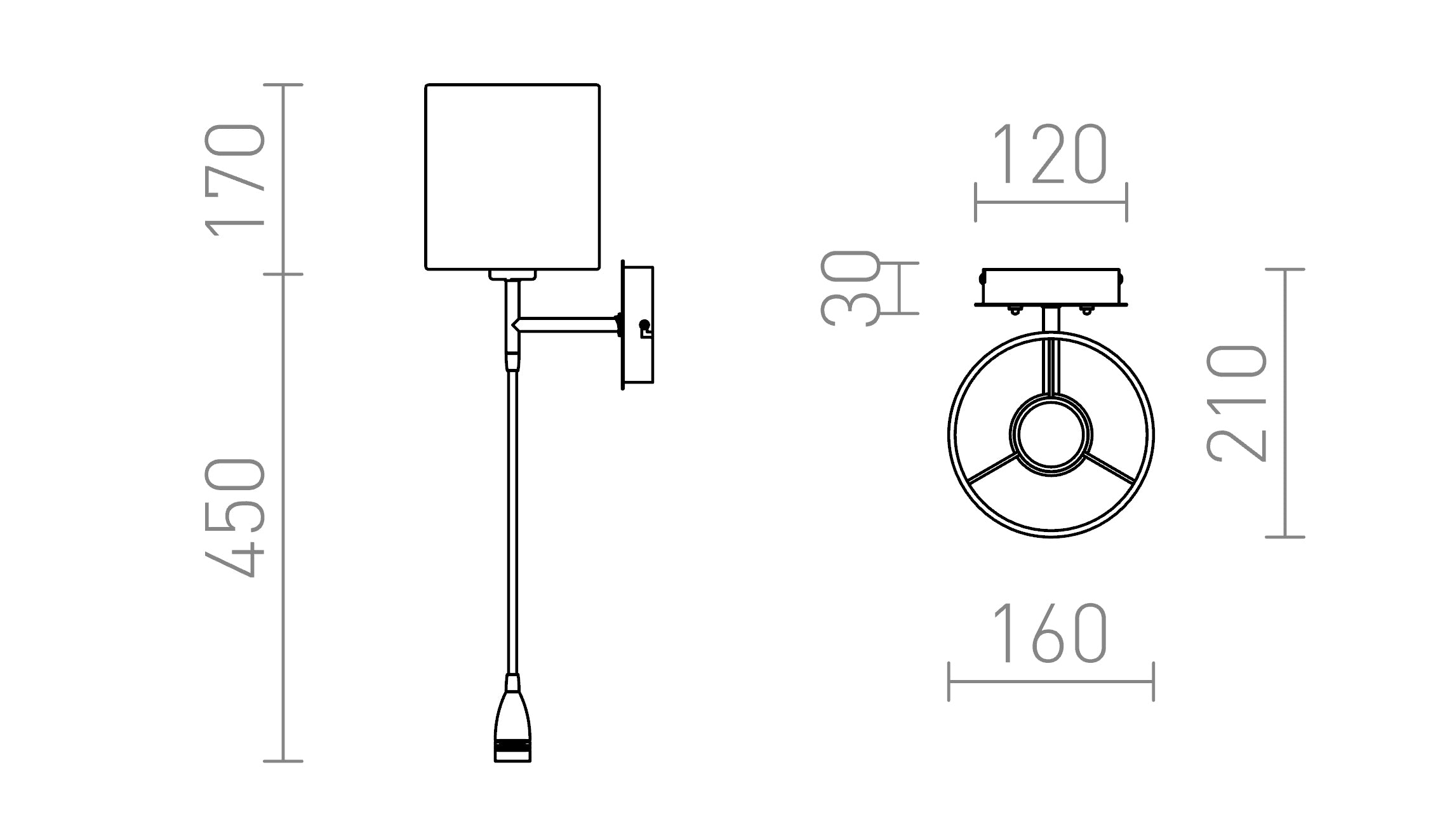 VERSINA with shade - Product sketch