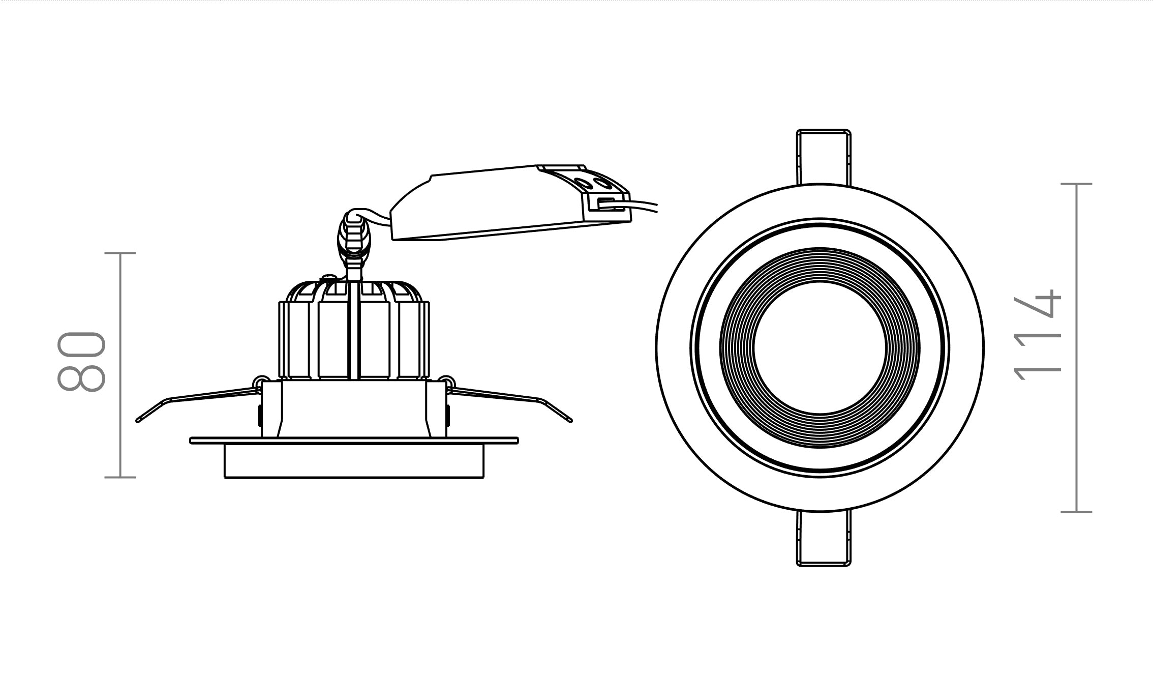SHARM R I recessed lamp - Product sketch