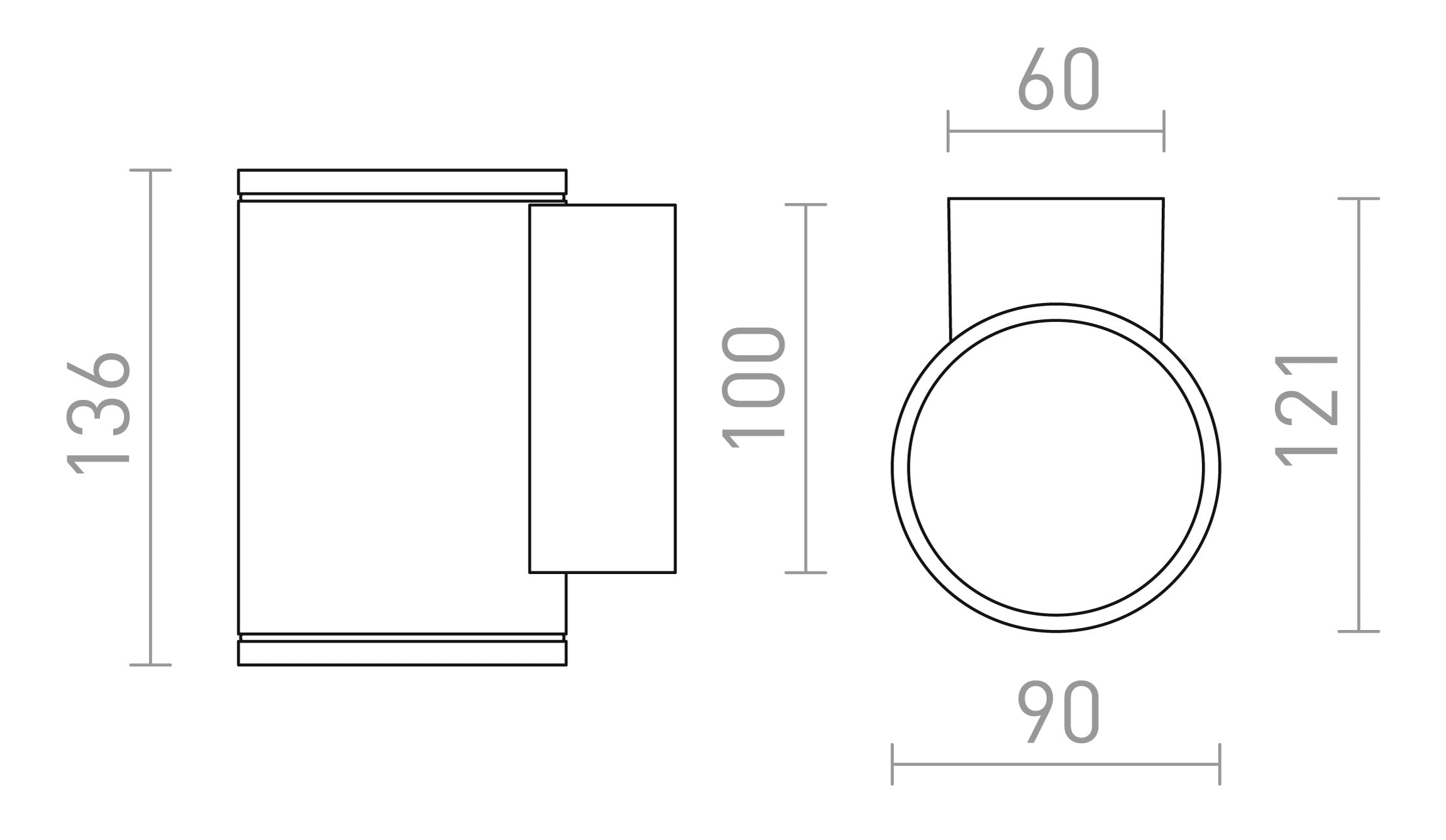 LIZZI I na parede lâmpada - Product sketch