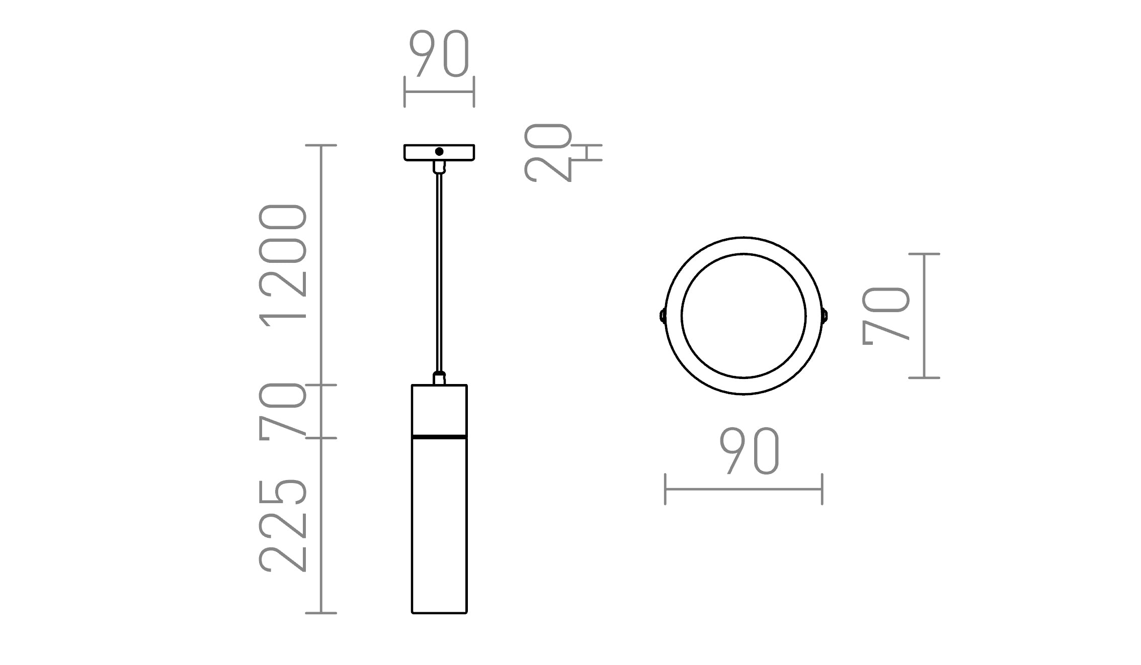 EIGHT PENDANT - Product sketch