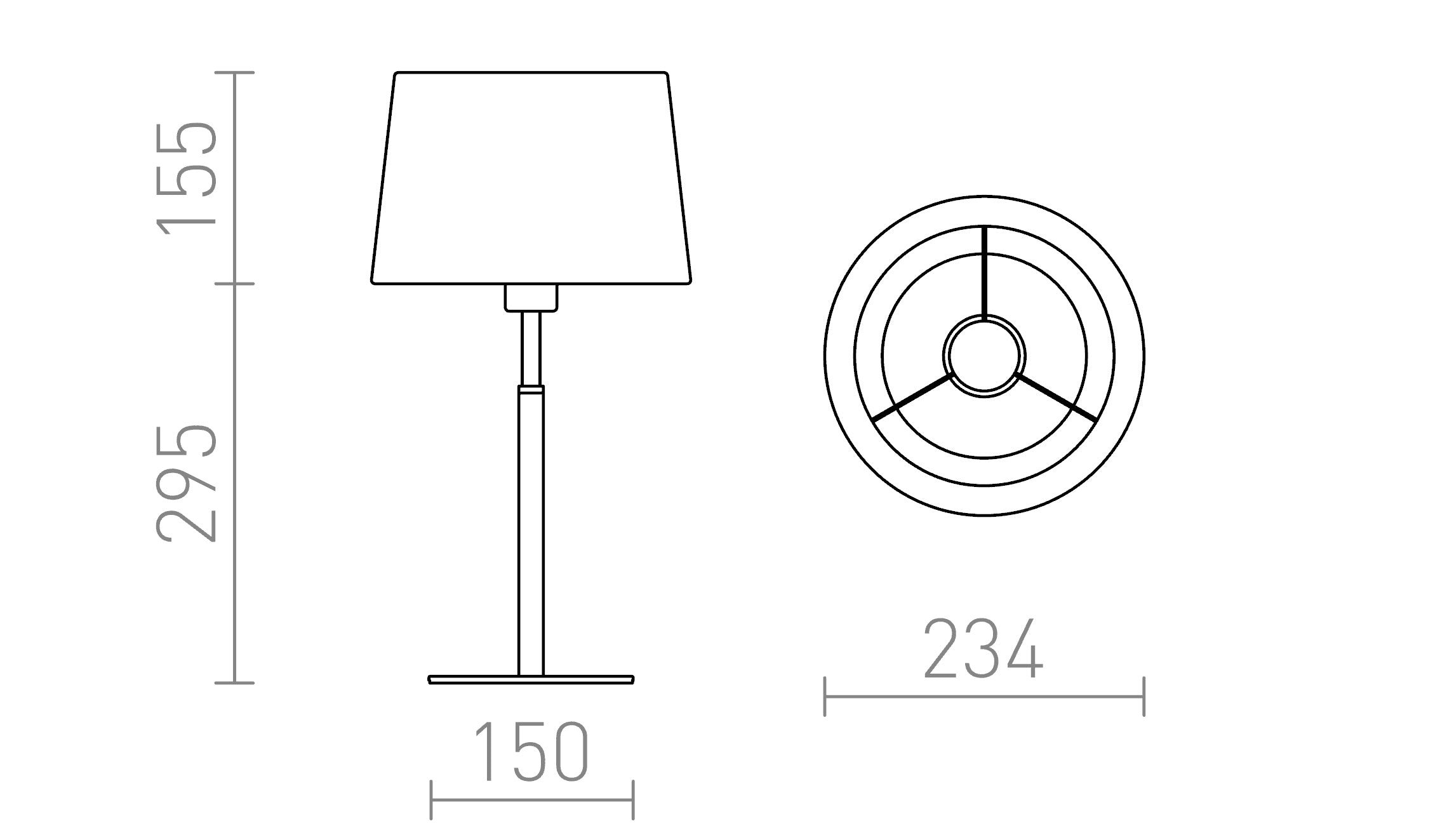 BROADWAY TABLE - Product sketch