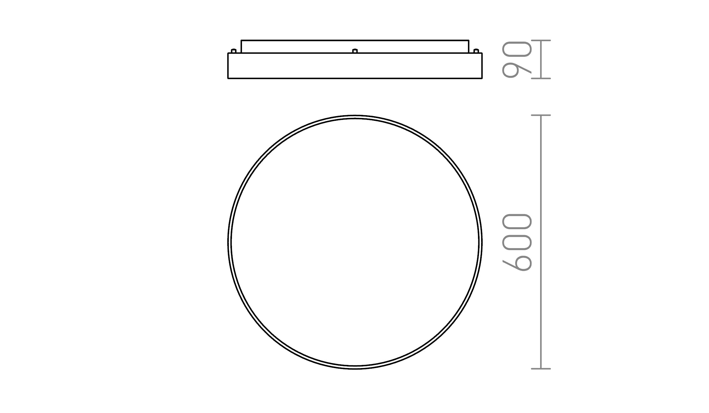 MENSA R 60 CEILING - Product sketch