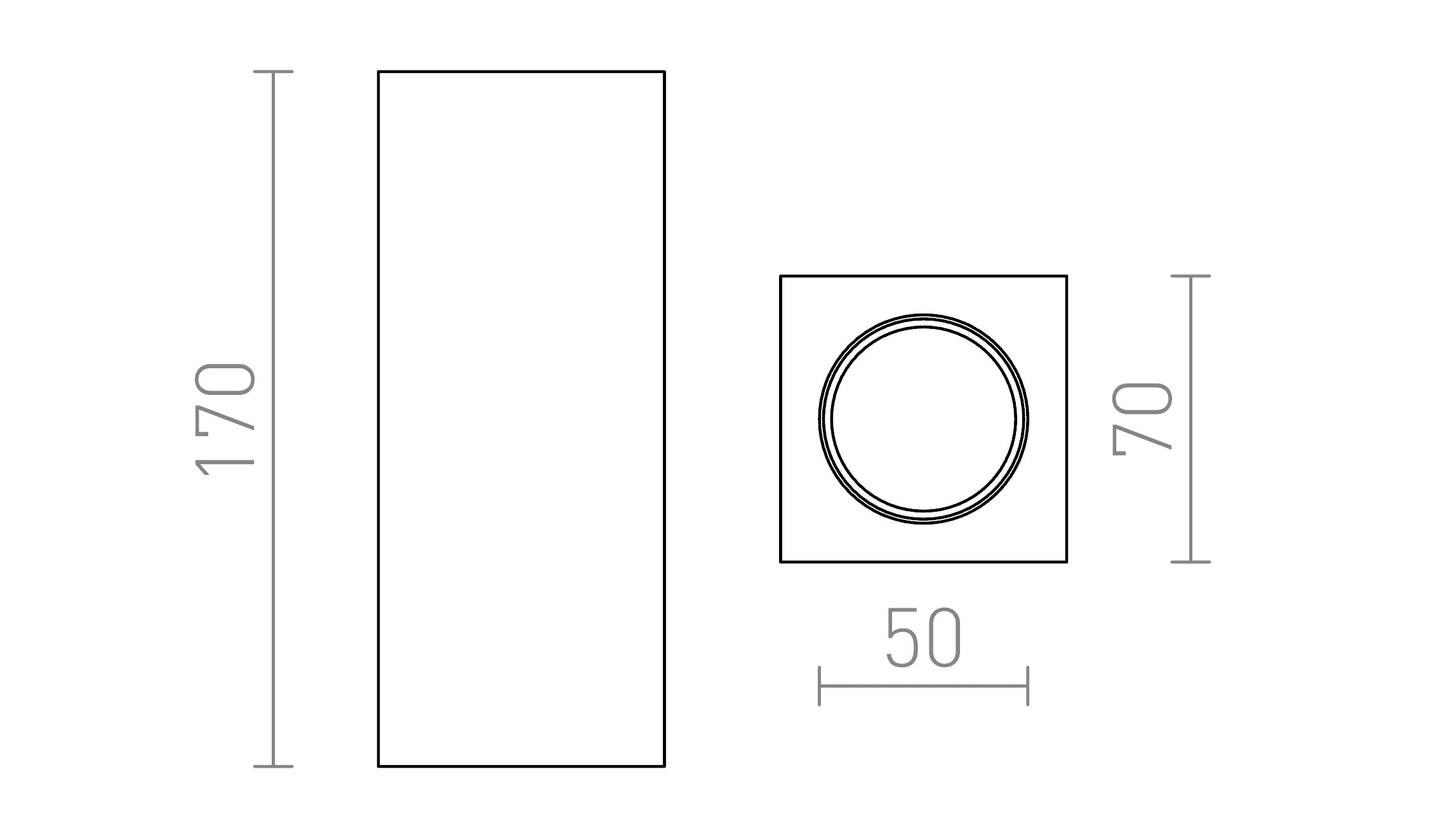 JACK SQ S 17 CEILING - Product sketch