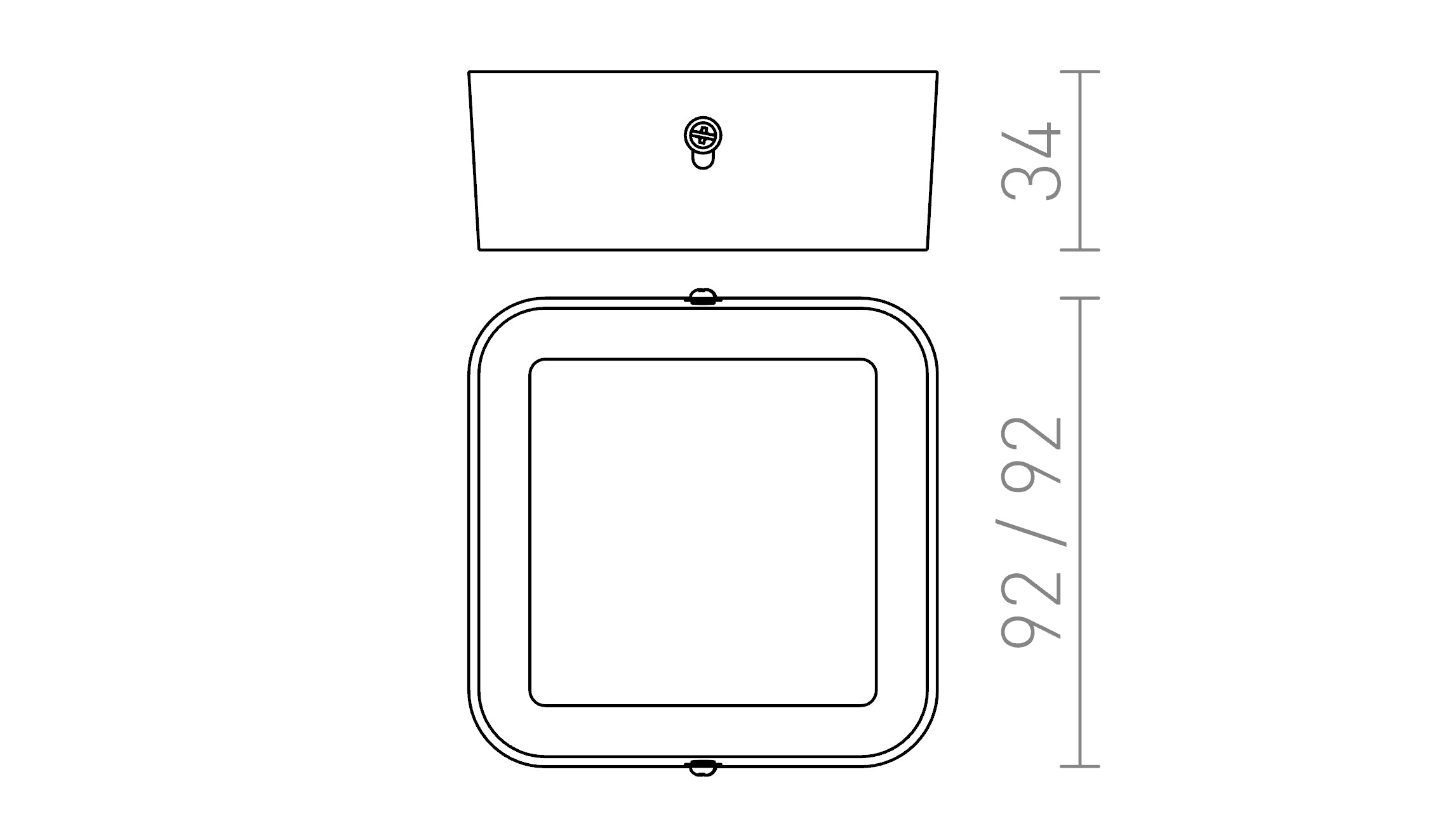 HUE SQ 9 CEILING - Product sketch