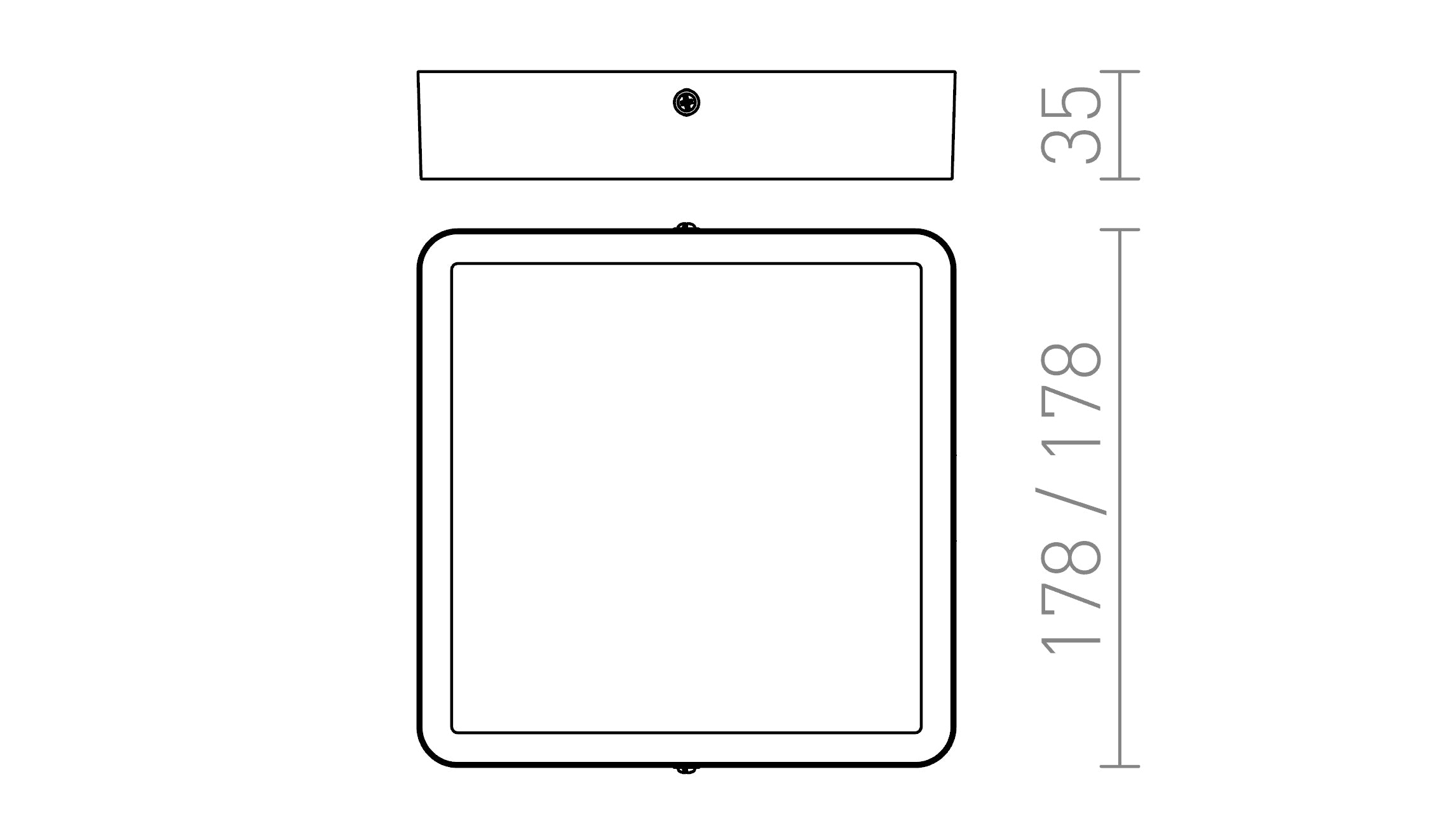 HUE SQ 17 CEILING - Product sketch