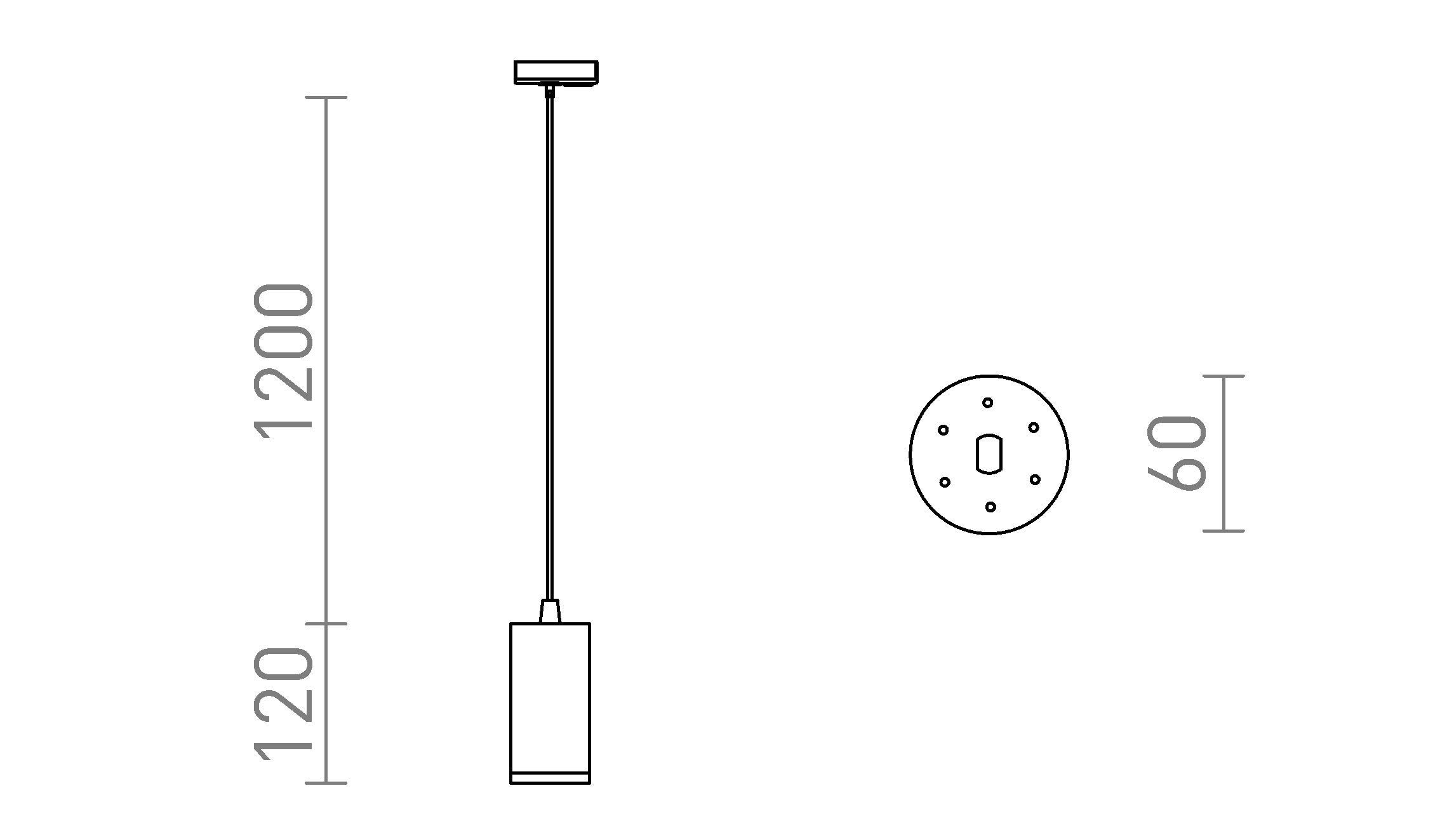 BELENOS FOR 1-CIRCUIT TRACKS PENDANT - Product sketch