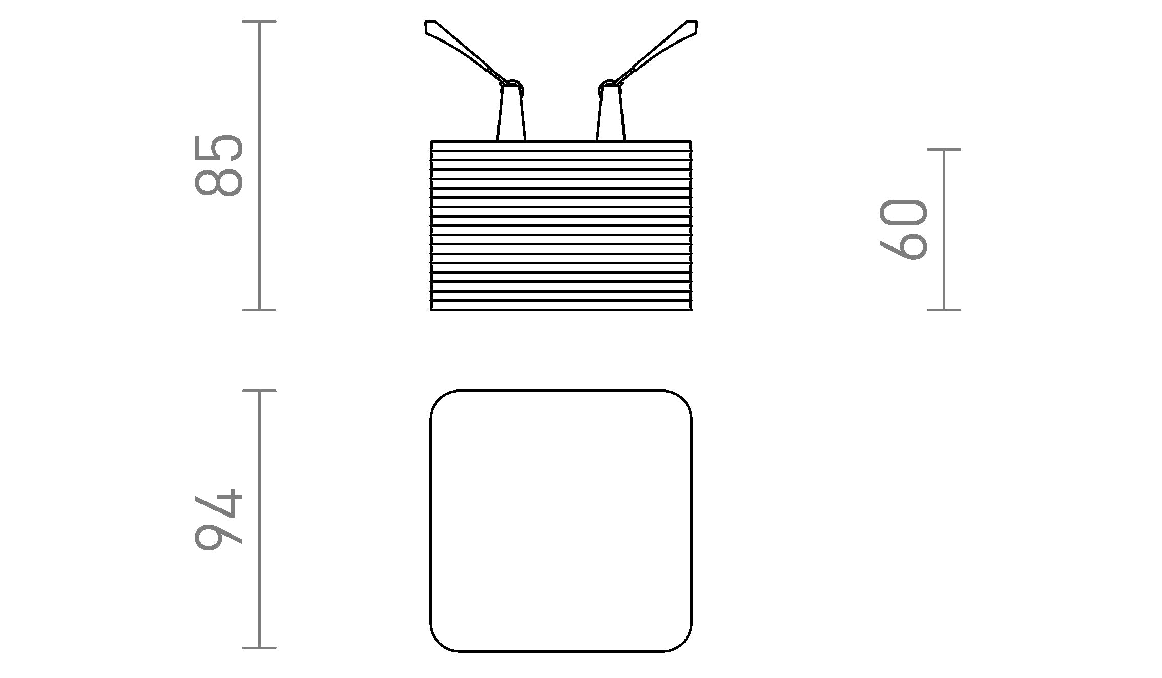 MARENGA SQR3 60 - Product sketch