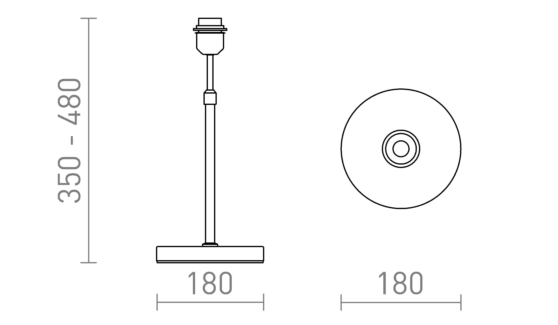 EMMETT TABLE BASE - Product sketch