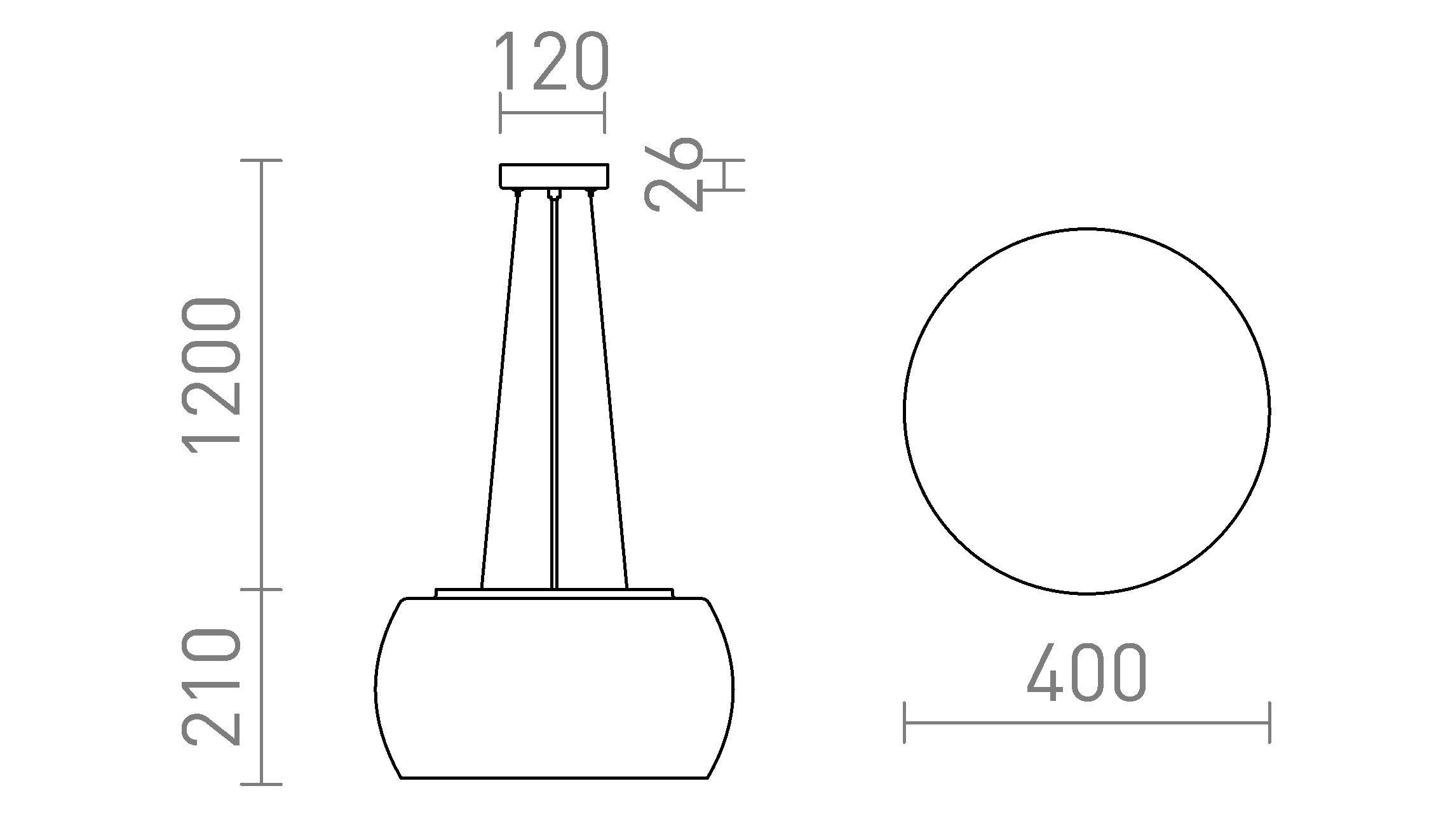 AMANDA PENDANT - Product sketch