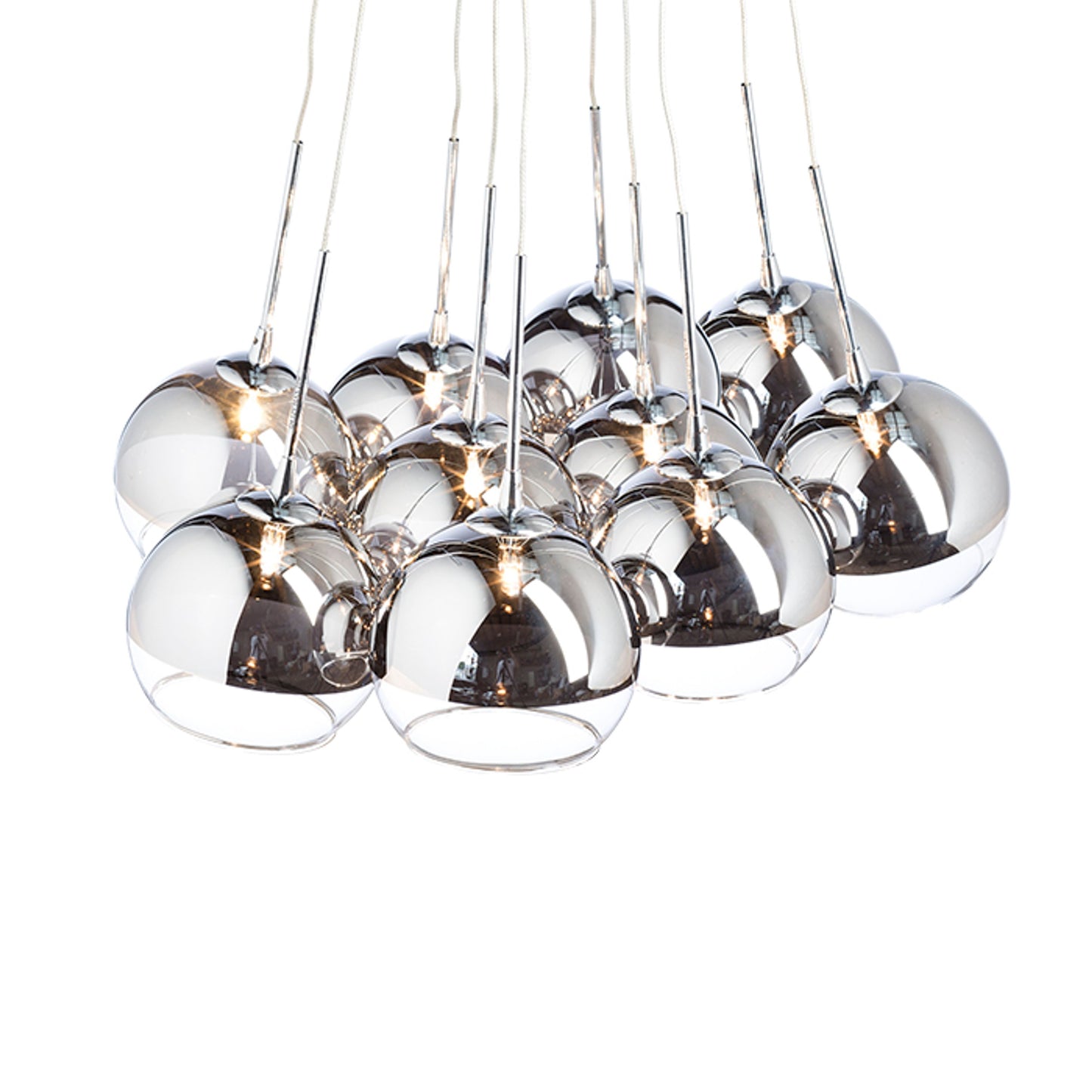 RENDL pendant lamp ASTRAL pendant  chrome-tinted glass/clear glass 230V/12V G4 10x20W R10513 3