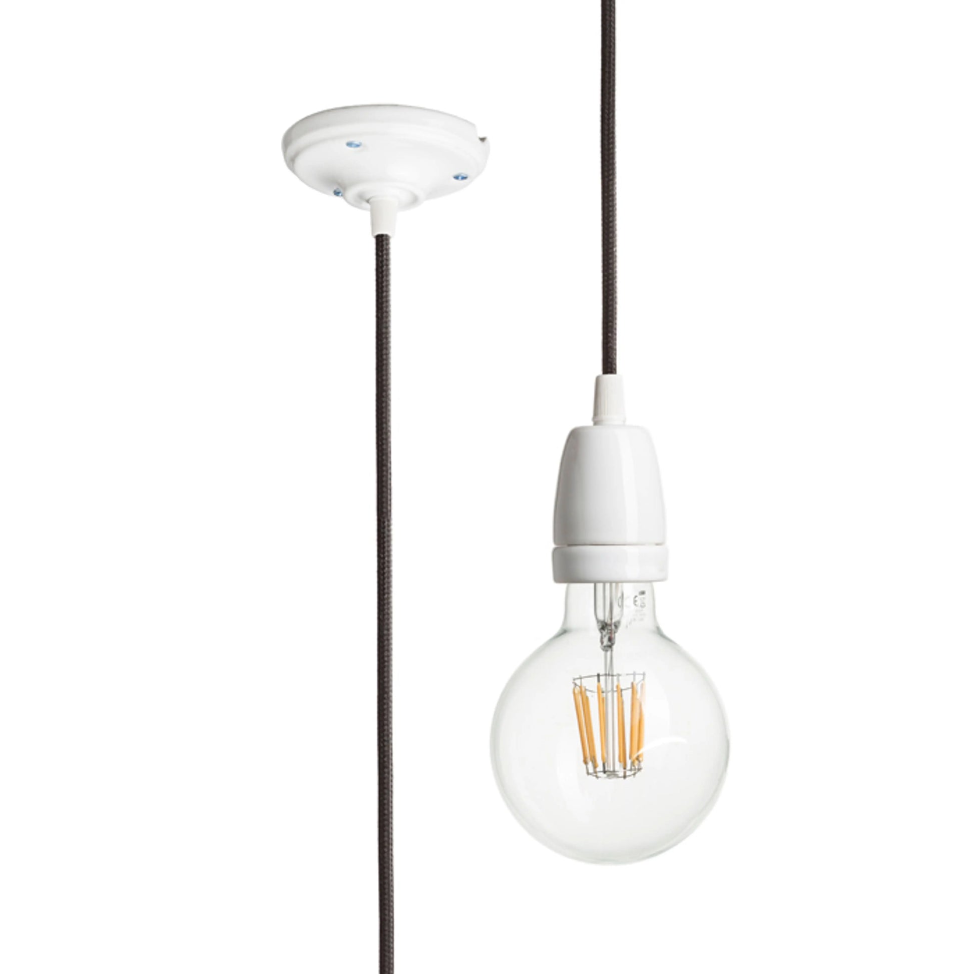 RENDL shades, shade bases, pendent sets FABIO pendant set black porcelain 230V LED E27 15W R10618 1