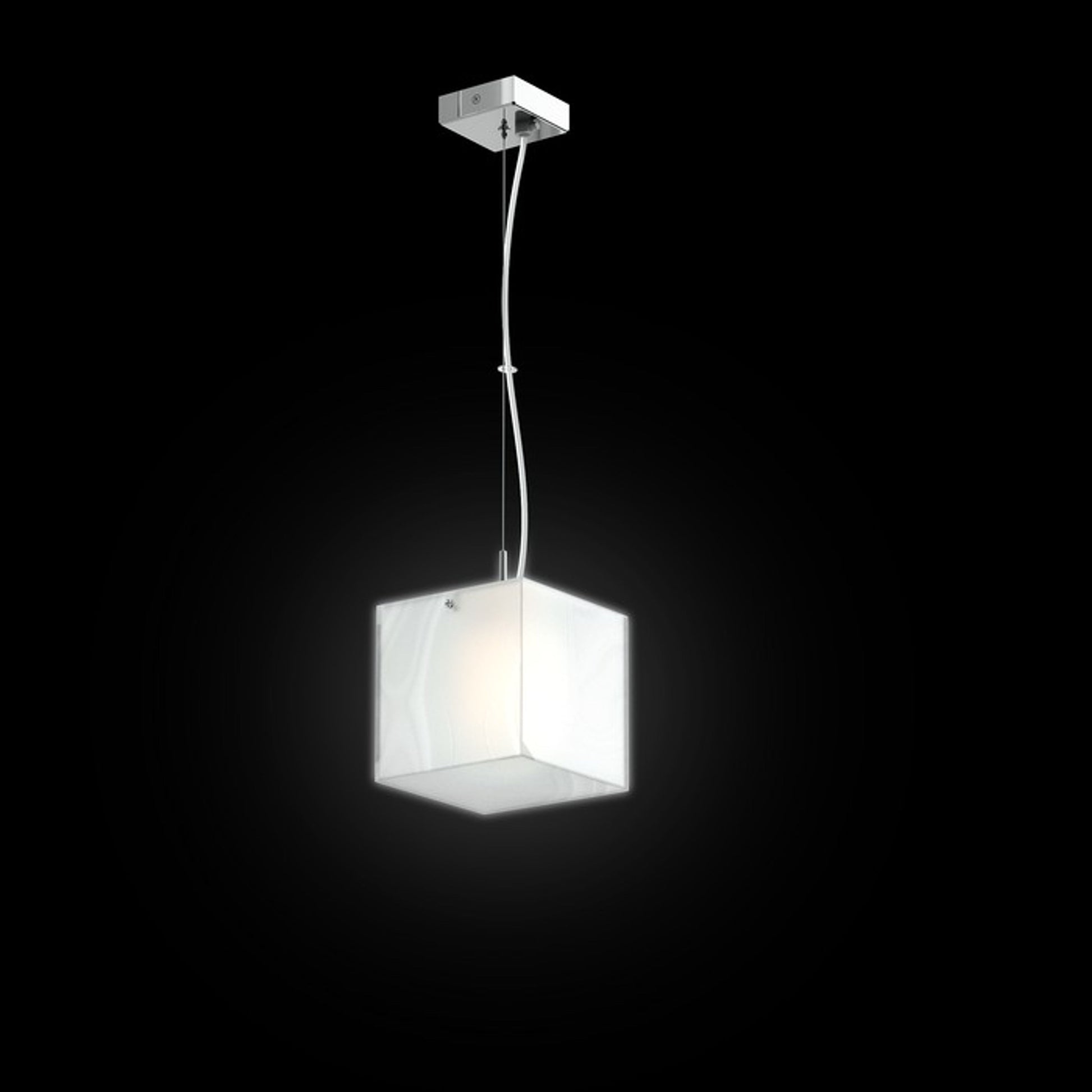 RENDL Outlet LUCIA 15x15 pendant  satinated glass/chrome 230V LED G9 5W R10628 3