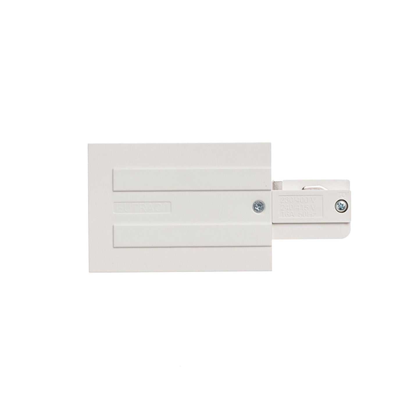 RENDL 3-circuit track system EUTRAC feed-in for recessed 3-circuit tracks, polarity left white  230V  R11342 4