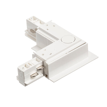 RENDL 3-circuit track system EUTRAC L connector for recessed 3-circuit tracks (outer polarity white  230V  R11344 2