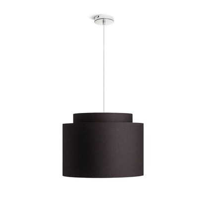 RENDL shades, shade bases, pendent sets DOUBLE 40/30 shade Polycotton black/golden foil max. 23W R11461 4