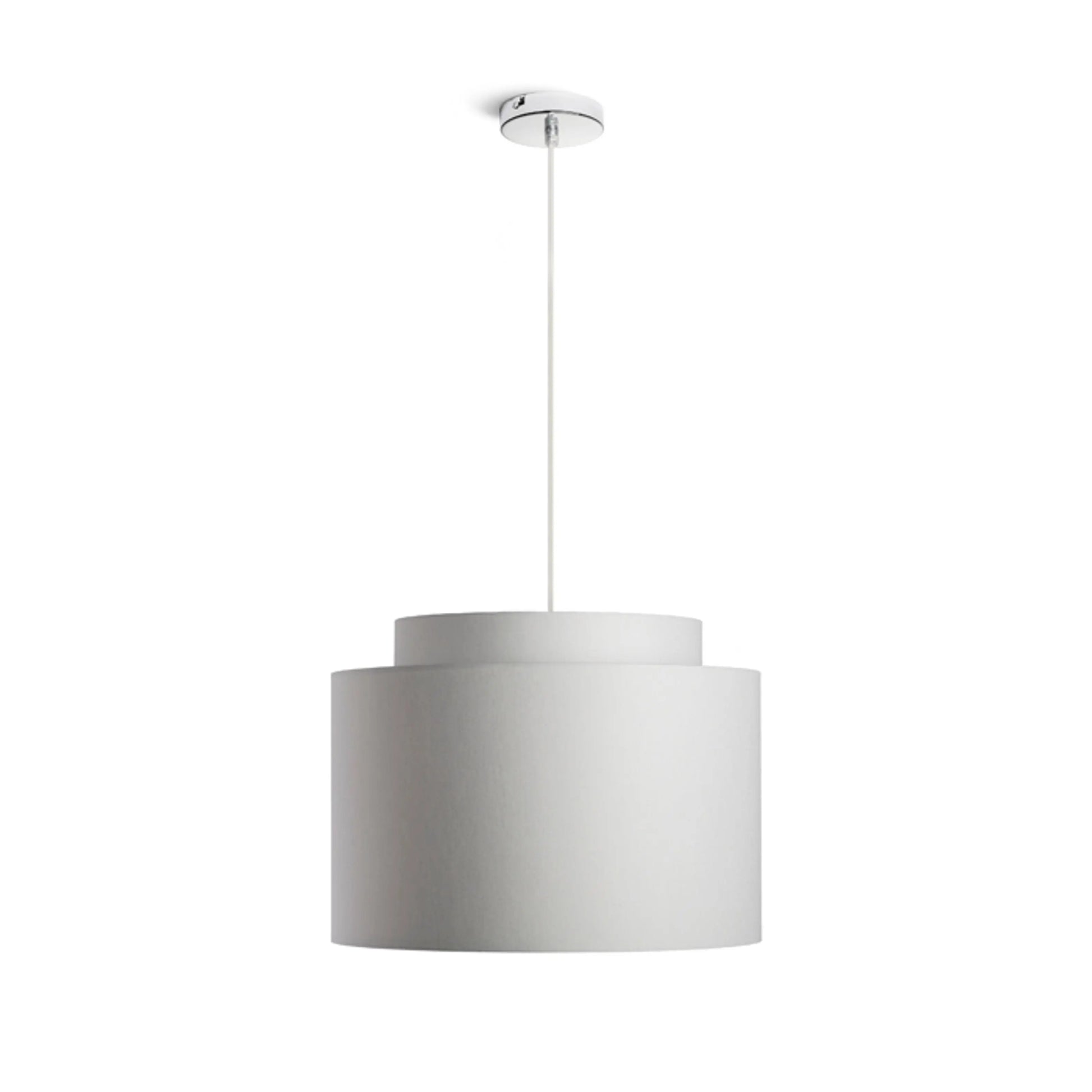 RENDL shades, shade bases, pendent sets DOUBLE 40/30 shade Chintz light grey/white PVC max. 23W R11553 6