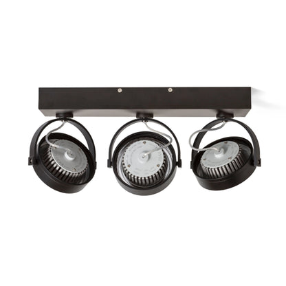 RENDL spotlight KELLY LED III wall black 230V LED 3x12W 24° 3000K R12337 2