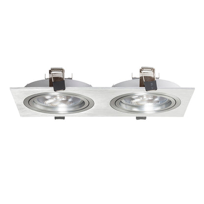 RENDL recessed light PASADENA G53 SQ II   brushed aluminum 230V LED G53 2x15W R12704 3