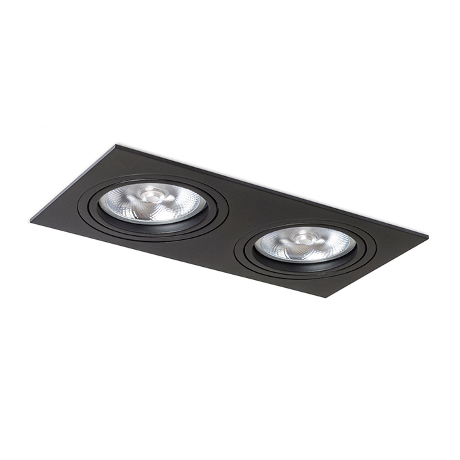 RENDL recessed light PASADENA G53 SQ II  black  230V LED G53 2x15W R12705 2