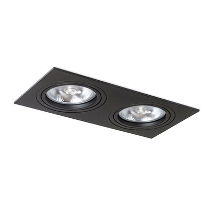 RENDL recessed light PASADENA G53 SQ II  black  230V LED G53 2x15W R12705 2