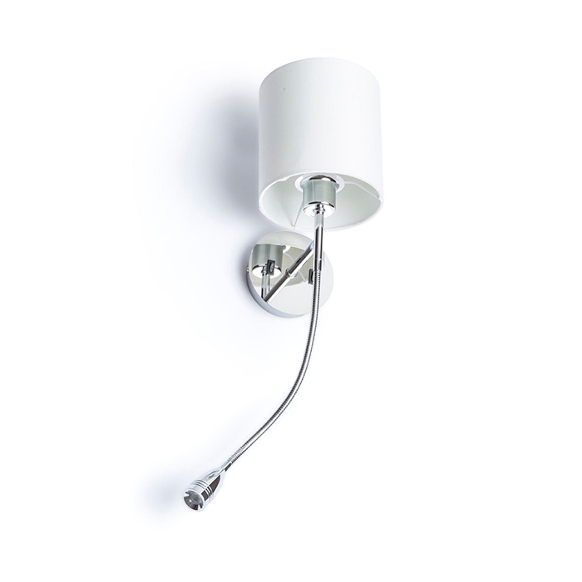RENDL wall lamp VERSINA with shade white chrome 230V LED E27 LED 15+3W 25°  3000K R12955 2