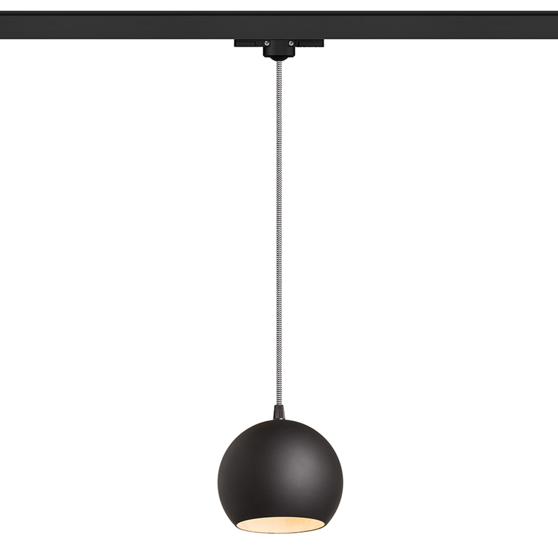 RENDL 3-circuit track system COPA for 3-circuit tracks black glass 230V LED E27 11W R13208 1