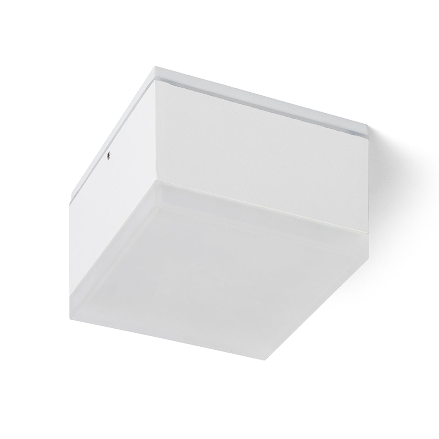 RENDL outdoor lamp ORIN SQ ceiling white satinated acrylic 230V LED 10W IP54 3000K R13628 3