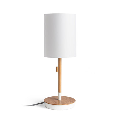 RENDL shades, shade bases, pendent sets KEITH table base with USB white beech 230V LED E27 15W R13639 5