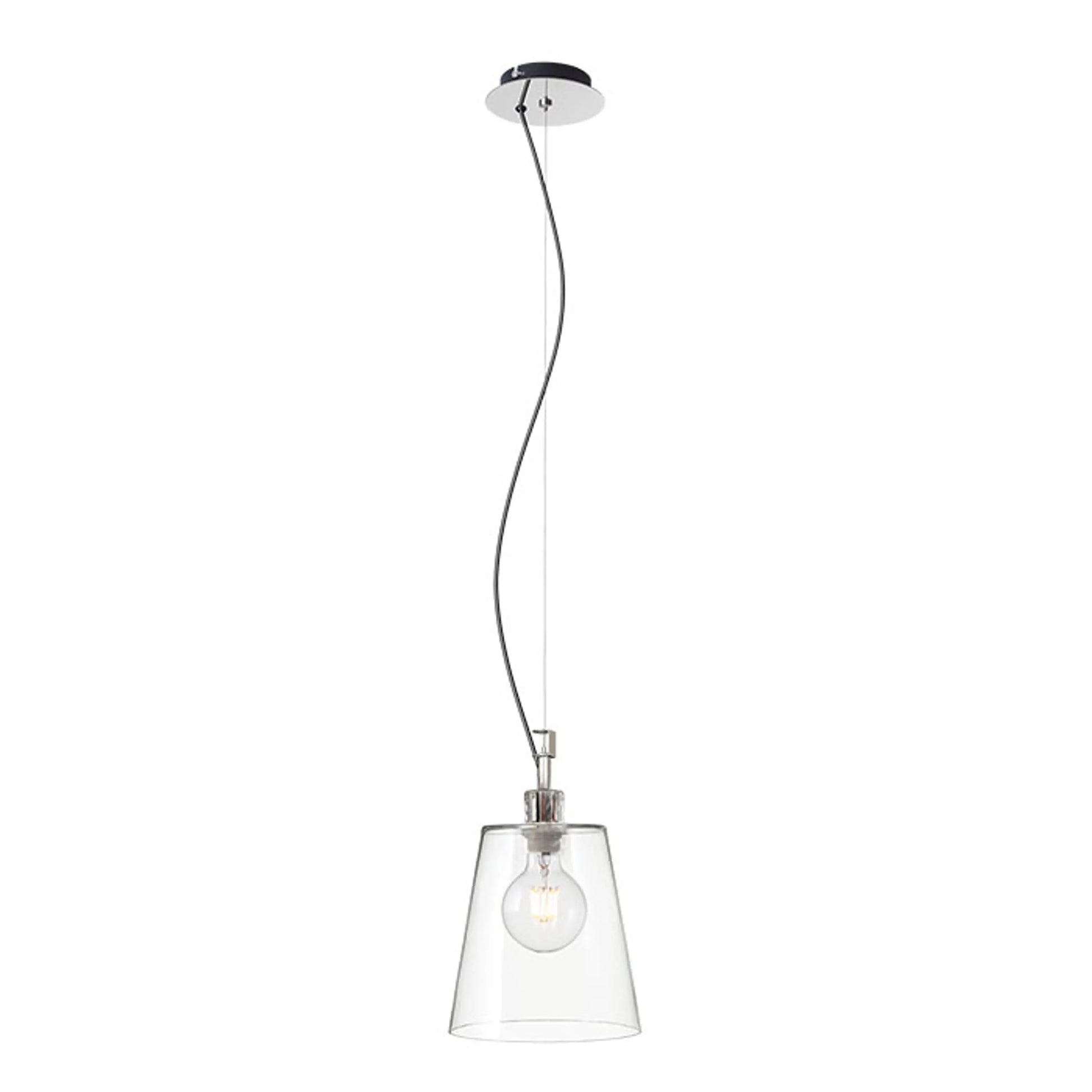 RENDL pendant lamp BABU NEW 22 pendant  clear glass/chrome 230V LED E27 15W R13826 1
