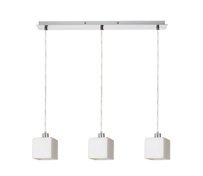 RENDL pendant lamp DADOS III 60 pendant  opal-colored glass/chrome 230V LED E27 3x11W R14020 1