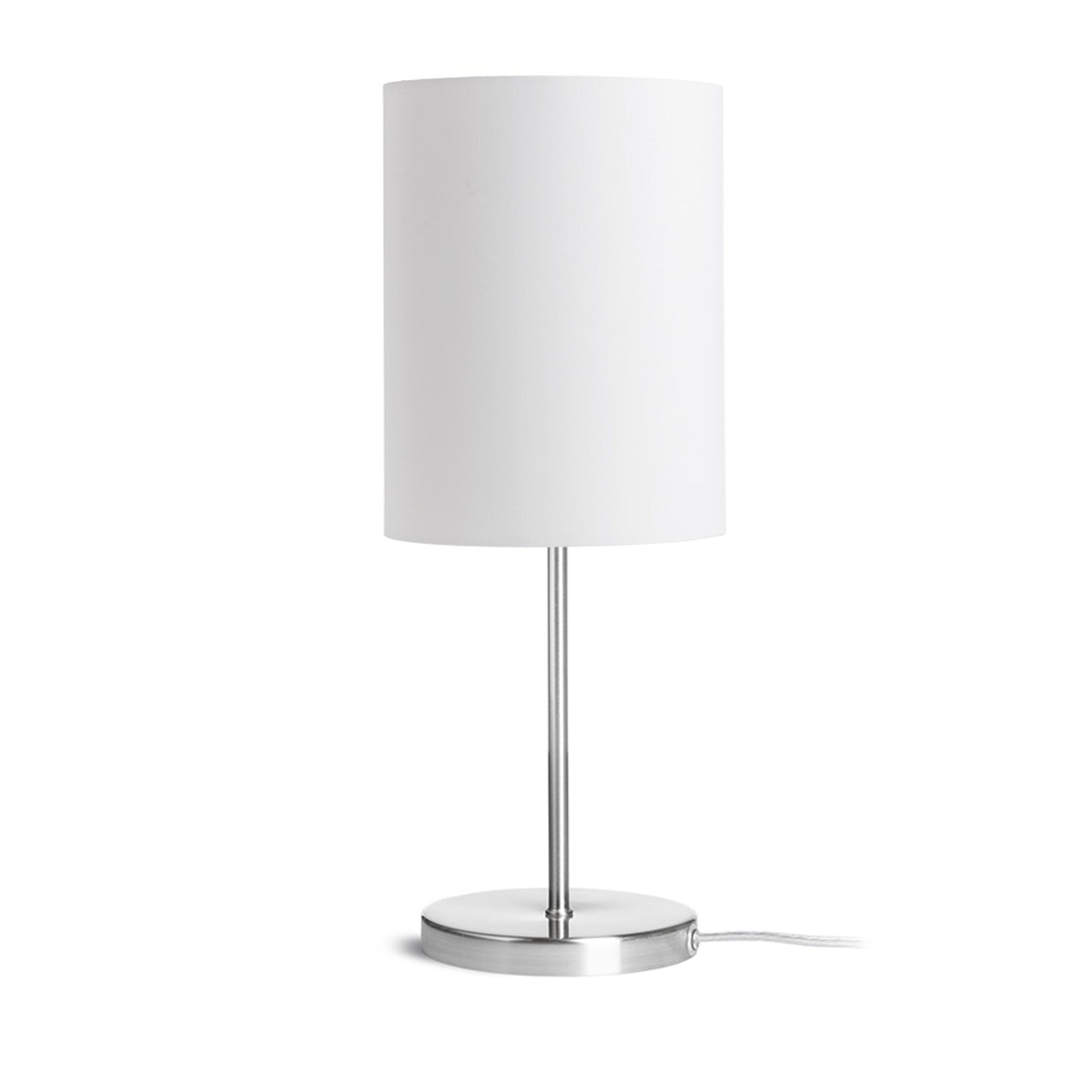 RENDL table lamp NYC/RON 15/20 table  Polycotton white/nickel 230V LED E27 15W R14056 1