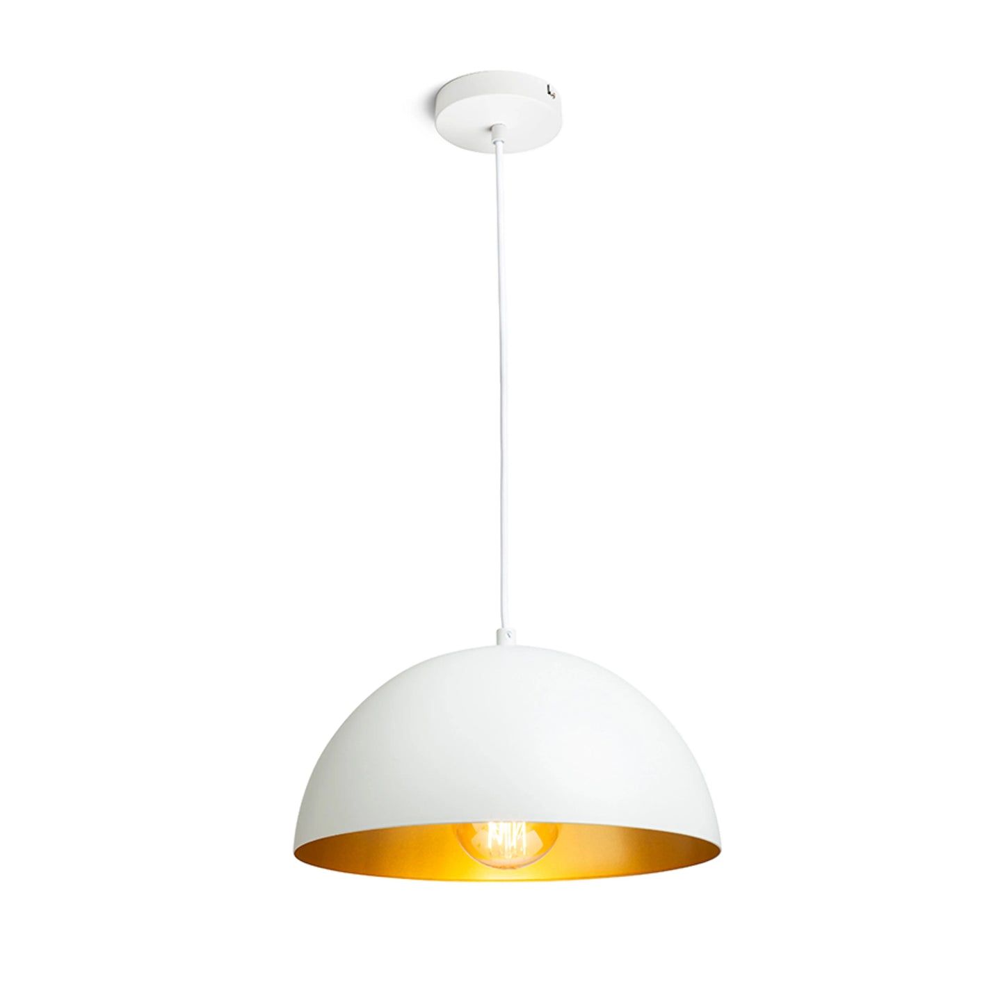 RENDL pendant lamp GLADYS 30 pendant white/gold  230V LED E27 15W R14108 2