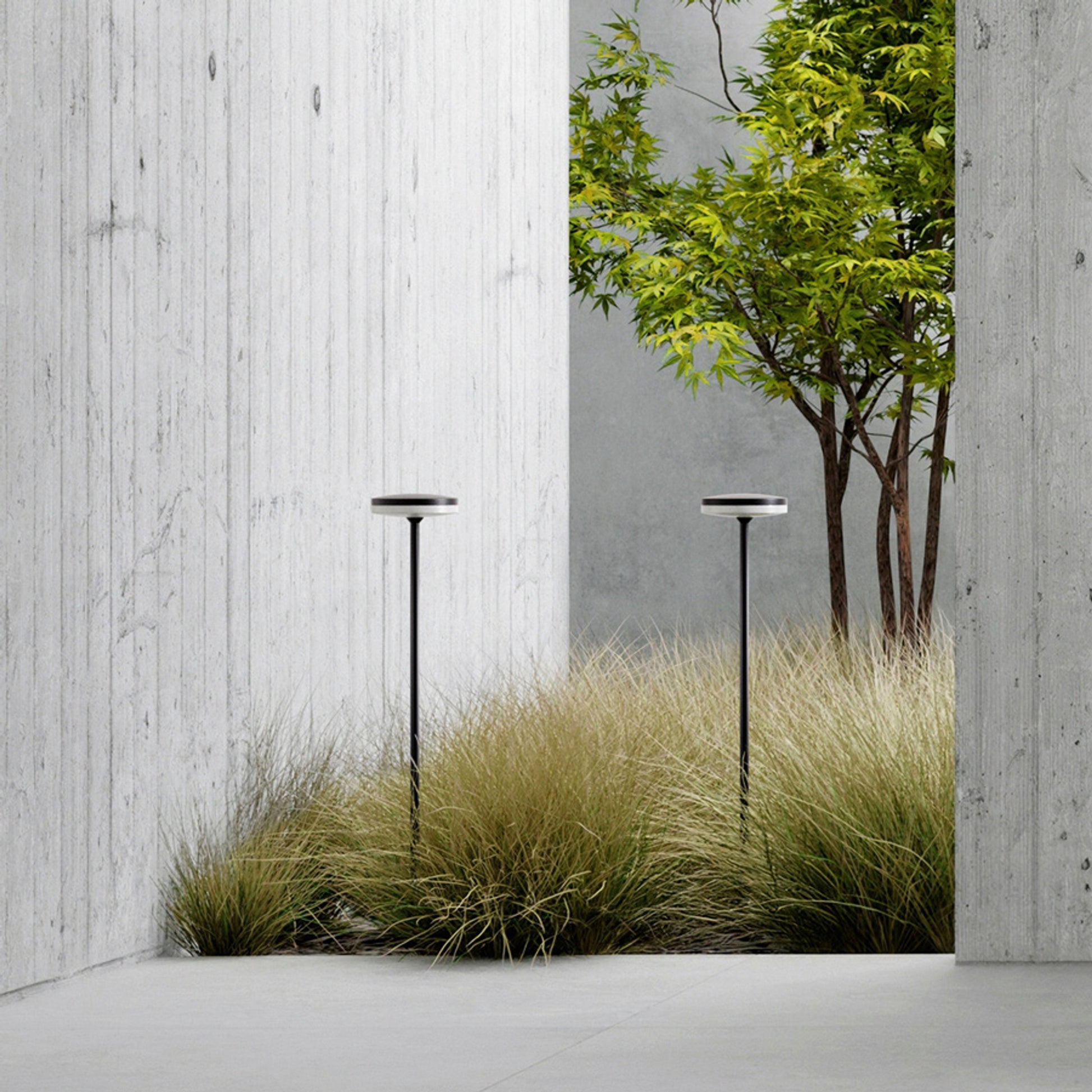 RENDL outdoor lamp SEMPLICE 80 floor / on spike black matte acrylic 230V LED 12W IP54  3000K R14195 10