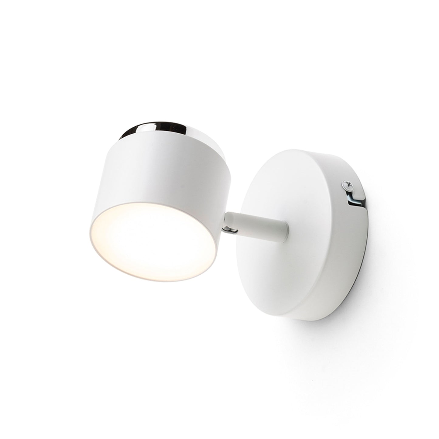 RENDL spotlight NOVA I wall white chrome/frosted acrylic 230V LED 4.2W 3000K R14272 6