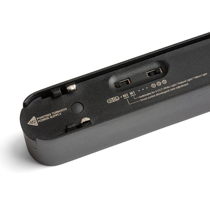 RENDL Ultra-thin track system OXONIA 22 with tilt-function for the VEGA/WAVE system black  24= LED 12W 110°  3000K 4000K 6500K R14322 5
