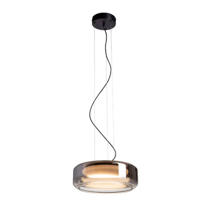 RENDL pendant lamp NAOMI 35 pendant  smoke-colored glass/frosted glass/black 230V LED 18W  3000K R14400 11