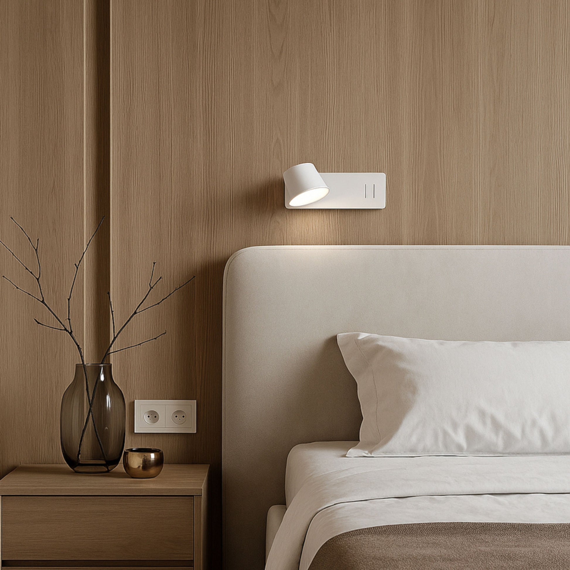 RENDL spotlight AMADEUS wall with backlighting white  230V LED 4+6W  3000K R14521 4