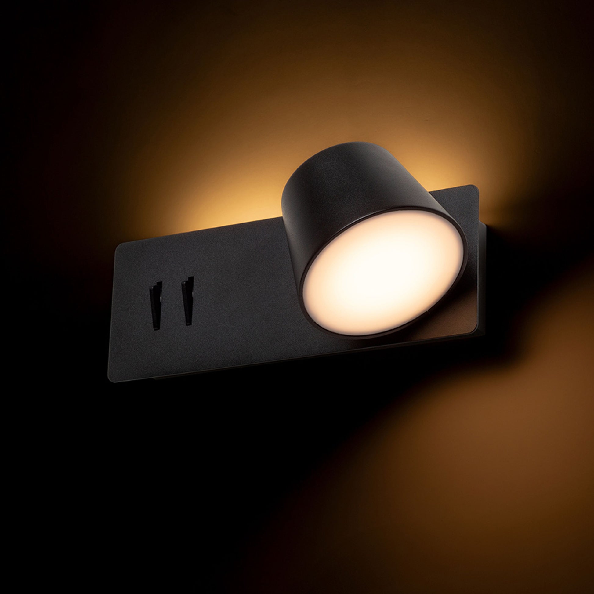 RENDL spotlight AMADEUS wall with backlighting black  230V LED 4+6W  3000K R14522 3